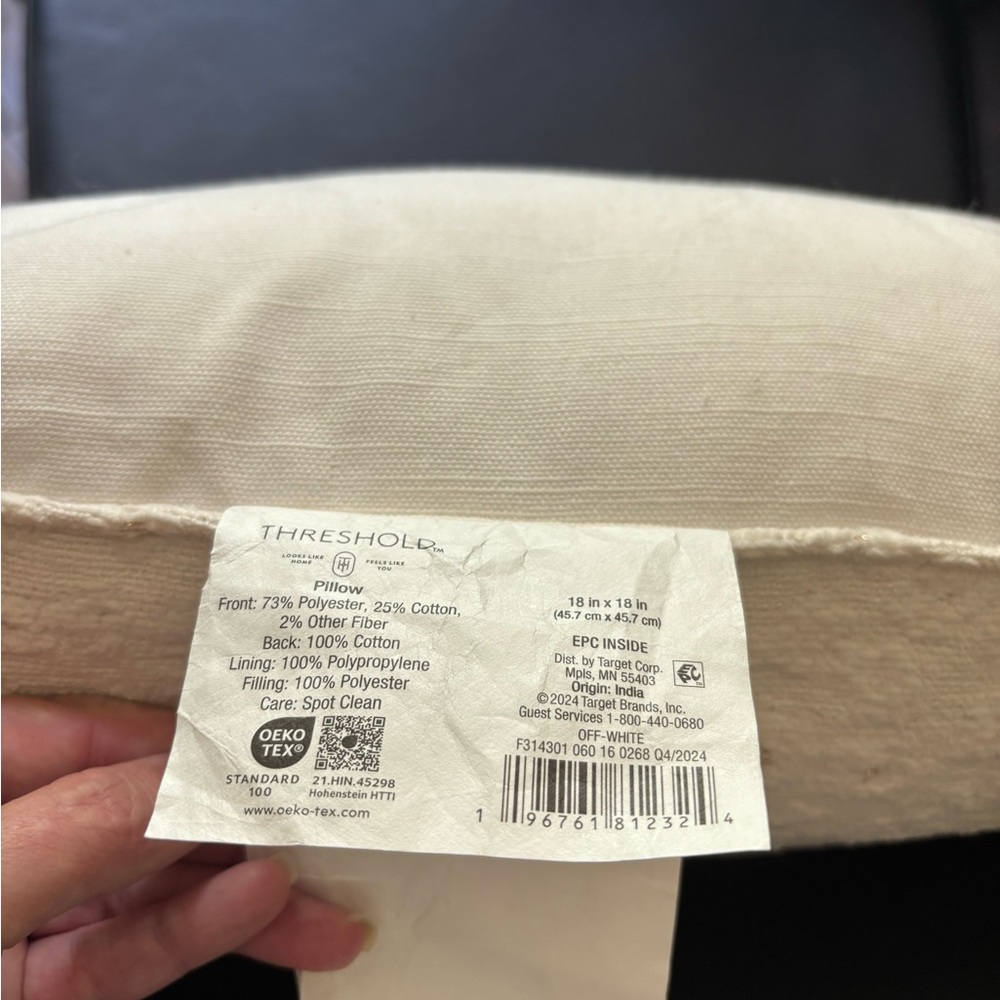 Target Threshold Cream Pillow - Picture 4 of 4